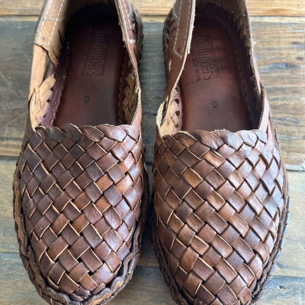 Mohinders Brown Woven Espadrilles Ladies 6